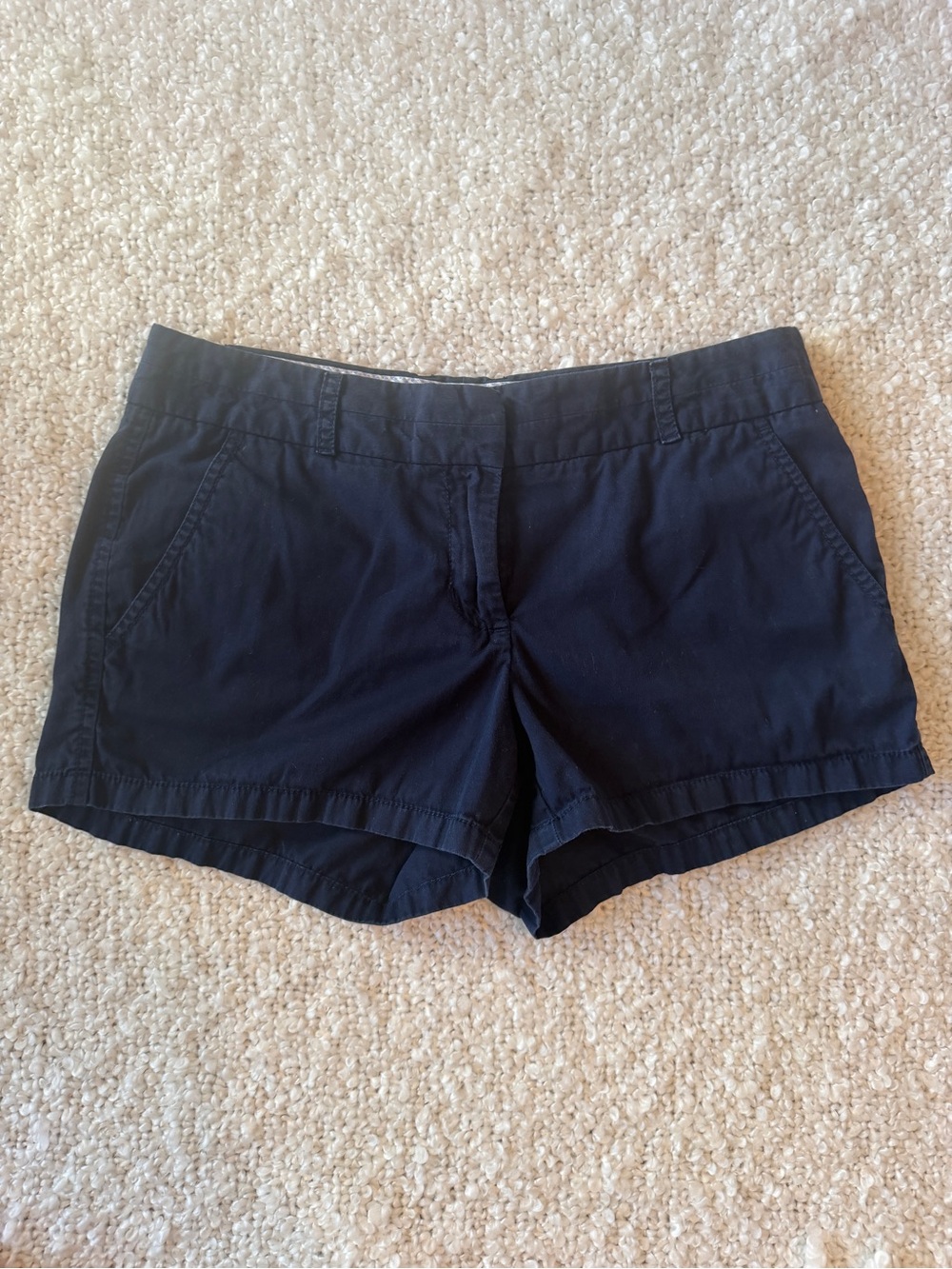 J.Crew Chino Broken-In Navy Blue Shorts 100% Cotton Size 2